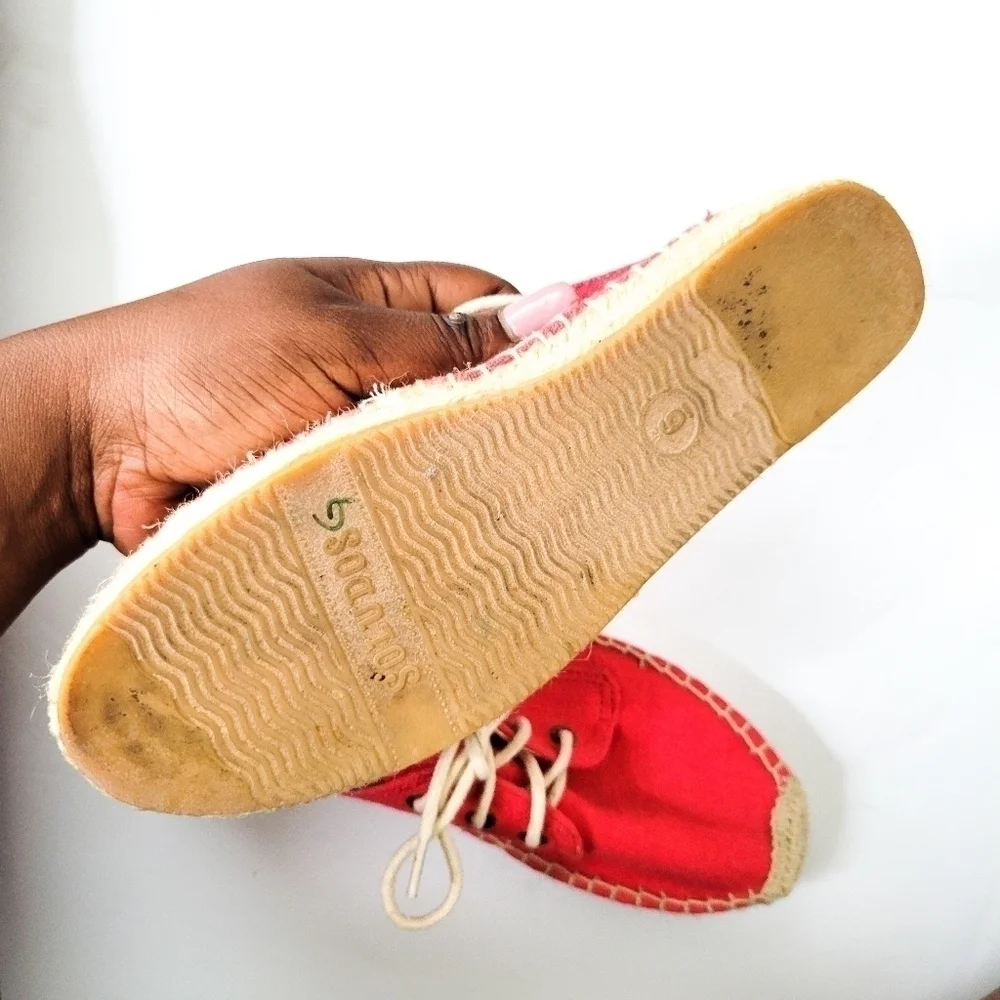 Soludos red lace